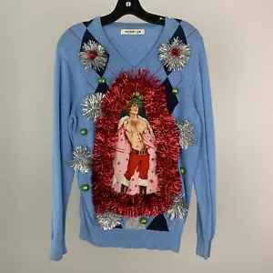 Suéter Feo Navidad Para Hombre o Mujer M Sexy Sin Camisa "Santa" Jingle Bells - Imagen 1 de 8