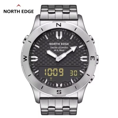 NORTH EDGE Snow Leopard Outdoor-Armbanduhr - Kompass, Barometer, Höhenmesser  - Bild 1 von 4