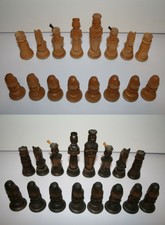 Schachfiguren aus Holz mit Filzgleiter - Handgeschnitzt