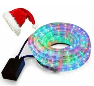 LED LICHTRÖHRE WEIHNACHTSBELEUCHTUNG WASSERDICHT AUSSEN MULTICOLOR RGB 20 METER  - Bild 1 von 1