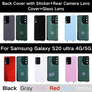 For Samsung Galaxy S20 ultra 4G 5G Back Cover with Sticker Rear Camera Len Cover - Picture 1 of 18