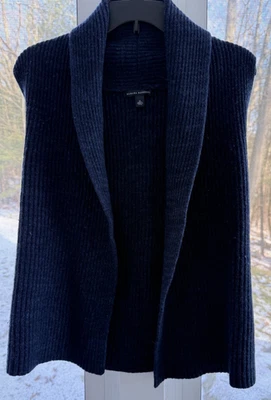 Chaleco abierto Banana Republic azul marino 100 % lana merino grueso para mujer mediano Foto 1 de 4