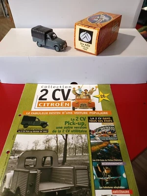 1/43 Citroën 2cv pick-up bâchée 1963 avec boîte et fascicule 26 hachette norev - Photo 1/4