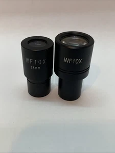 2 Stück WF10X 18mm und WF10X Okular für Metallurgie Mikroskope - Bild 1 von 6