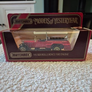 New - Matchbox Models Of Yesteryear - Y6 1920 Rolls Royce Fire Engine Red - Picture 1 of 5