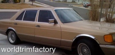 THE BEST! FENDER TRIM FOR MERCEDES BENZ W126 79-91 Stainless Steel High Polish - Image 1 of 2
