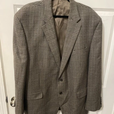 Lauren Ralph Lauren Men Check Sport Coat Blazer Jacket Size 50L 100% Wool 3744 - Image 1 of 4