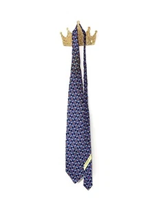 VALENTINO Blau & Gold Seide Herren Krawatte Halsbekleidung Hergestellt in Italien AK05 - Bild 1 von 4