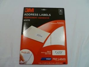 3M Address Labels, 1" x 2-5/8", white, 3200-A, 750 count - Picture 1 of 2