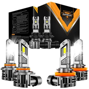 AUXBEAM 70W 9005 H11 9006 Combo LED Headlight Bulbs for Acura MDX 2004 2005 2006 - Foto 1 di 12