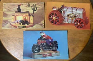 Lot Of 3 Postcards Of Ezra Brooks Bourbon Whiskey Decanters New - Picture 1 of 1