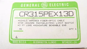 GENERAL ELECTRIC CR315PEX13D FIBER OPTIC CABLE ARMORED STRAIGHT TIP 3FT - Picture 1 of 5