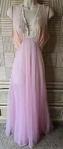Vtg LILY OF FRANCE Rosa Puleo -szule Lingerie Nightgown Robe Peignoir Set Pink - Picture 1 of 12