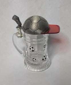 Mini piedra de fútbol original B M F Schnapskrugerl de vidrio de peltre hecha en Alemania - Imagen 1 de 7