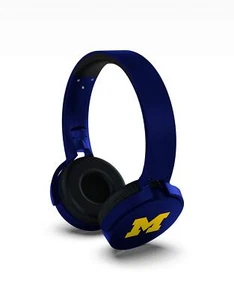 NCAA Michigan Wolverines Wireless Bluetooth Headphones, Team Color - Picture 1 of 5