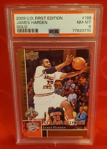 2009 Upper Deck First Edition James Harden #188 Gold NM-MT PSA 8 - Picture 1 of 4