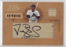 2005 Donruss Leather & Lumber Cuts Bats /96 Darryl Strawberry #LC-13 Auto