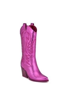 Bota Western Nine West para mujer KEEKS, magenta 650 talla 7,5 Foto 1 de 4