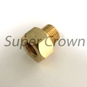 M10*1,0xM12*1,0 (Innen x Außen) Messing Gewinde Reduzierstück gerade Verbinder Fitting 6 - Bild 1 von 3