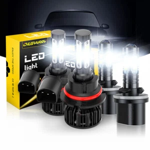 Combo de faros antiniebla altos/bajos 4 LED para Dodge Durango 1998-2000 6000K - Imagen 1 de 15