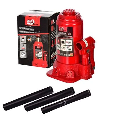 BIG RED 10 Ton Cric ŕ Voiture Bouteille Hydraulique Levage Jack pour Van Bateau Camion