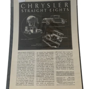 Anuncio de Chrysler 1931 vintage de ocho rectos - Imagen 1 de 4
