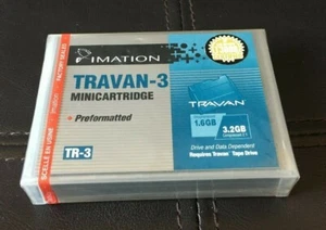 NEW Imation 3M Travan-3 TR-3 Mini Cartridge 1.6/3.2 GB Preformatted Sealed - Picture 1 of 3
