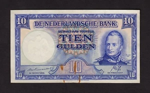 F.C. HOLANDA NETHERLANDS , 10 GULDEN 1945 , MBC+ ( VF+ ) , OXIDO , P.75b . - Imagen 1 de 2