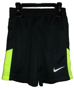 NIKE Dri Fit Black with Volt Green Shorts No Pockets # H370-023 Size: 4 NWT $24 - Picture 1 of 2