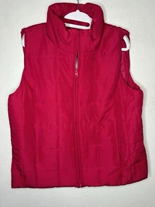 New York And Company Women’s Red Puffer Vest Size XL - Picture 1 of 11