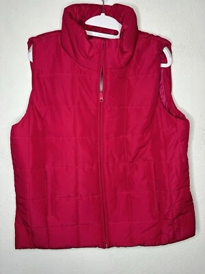 New York And Company Women’s Red Puffer Vest Size XL - Image 1 of 4