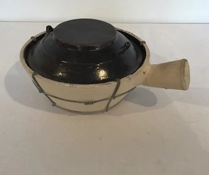 New Clay & Glazed Wired Japanese/Korean Pot W/Lid Stewing, Rice, Noodles,Soup - Picture 1 of 11