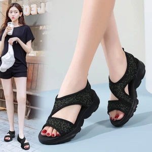 Moda Para mujeres Zapatos Antideslizantes Sandalias Malla Transpirables Sin Cordones Mamá Zapatos - Imagen 1 de 54