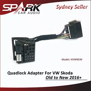 SP QUADLOCK ADAPTER HARNESS FOR VW SKODA OLD VW TO NEW 2016+ ADAPTOR HVWNEW - Picture 1 of 2
