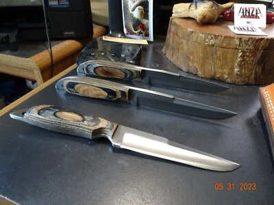 CUCHILLO BOWIE MADERA CAFÉ SERIE 12-3 ANZA CUCHILLOS 10.5" HOJA ACERO FILOSO BORDE 5.5" Foto 1 de 4