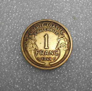 Monete Francia 1 FRANCHI 1941 Circolate - Foto 1 di 8