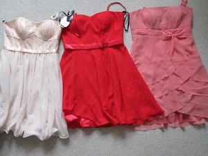 3 Vera Mont Kleider Coktailkleid Gr. 36 38 Abendkleid Abiball rot apricot - Bild 1 von 5