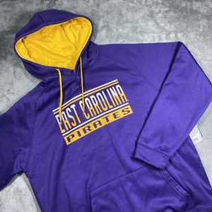 East Carolina Pirates Hoodie Colosseum Purple Pullover Men Sz XL Football NCAA - Picture 1 of 8