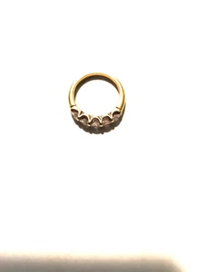 Diamond Ring, 5 round diamonds, 14K, - Picture 1 of 4