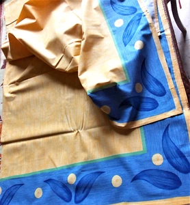 NAPPE IMPRIMEE SUR COTON fond jaune MELIA RECTANGULAIRE 150 X250*** - Picture 1 of 3