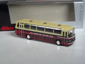 (YG-12) Schuco 25925 Mercedes O 302 autobus auto traffico Spiez 1:87 in confezione originale, raro - Foto 1 di 1