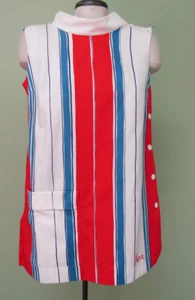 VINTAGE VERA NEUMANN ROT WEISS & BLAU SEITLICHER KNOPF PATRIOTISCHES KLEID / GRÖSSE 14 - Bild 1 von 7