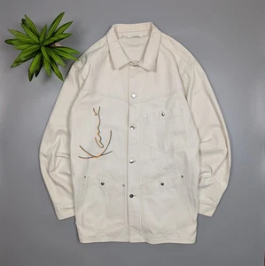 Karl Kani Vintage Men’s XXL Canvas Work Jacket Overshirt Embroidered Logo USA - Picture 1 of 19