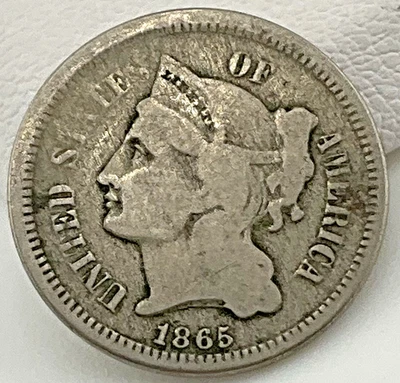 1865 3 Cent Nickel - Image 1 of 2