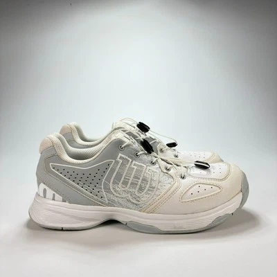 Wilson Rush Pro Blanco Gris Velocidad Encaje Atlético Tenis Cancha Zapatos Juveniles Talla 5.5 Foto 1 de 4