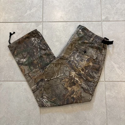 Scentblocker Pants Mens XL Adjustable Zip Realtree Camo Cargo Hunting 30” In - Image 1 of 4