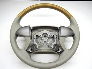 Toyota Estima Genuine Wood Leather Steering Wheel ACR50 GSR50 Previa Tarago JDM - Picture 1 of 13