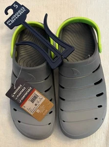 Rugged Shark Green W/lime Green Straps Lined EVA Clog Size 5 NEW WITHOUT BOX - Picture 1 of 6