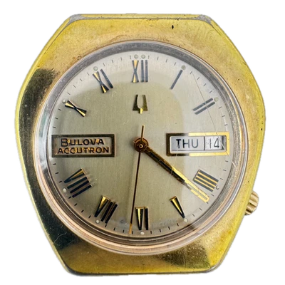 Orologio da polso uomo vintage 38,5 mm 1973 Accutron 3267 forcella tuning 2182 USA 10k RGP - Immagine 1 di 3