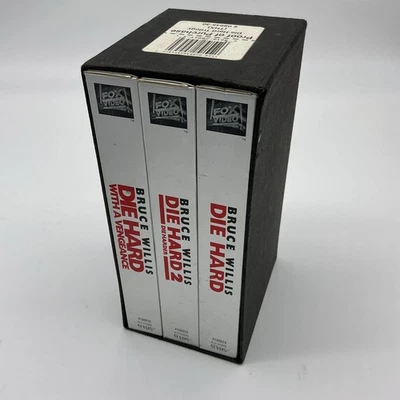 Die Hard Trilogy (VHS/VCR Tapes, 1996, 3-Tape Set) Bruce Willis Action Classics - Image 1 of 4